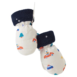 尼多熊儿童手套玩雪防水冬天男女童手套加绒宝宝保暖连指手套小孩