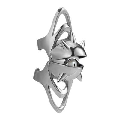 BLACKHEAD/黑头梦核乐园系列朋克眼盔甲戒个性造型春夏