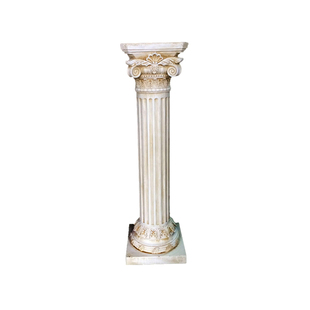 新品上市 欧式复古做旧仿石膏石料大中小罗马柱 户外花器底座装饰