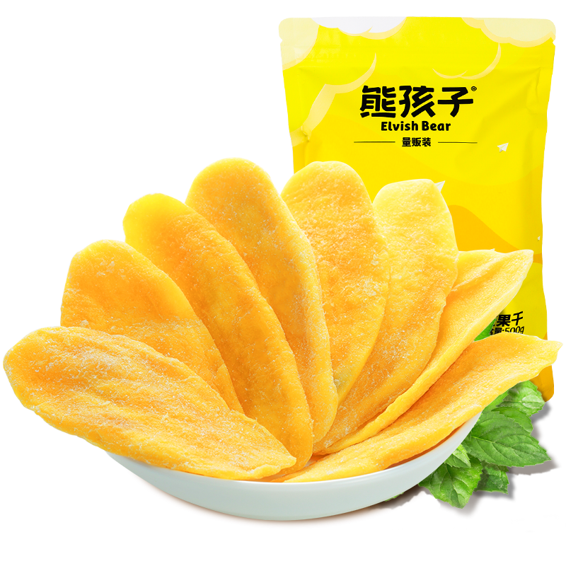 熊孩子芒果干厚切果干果脯自封袋水果干零食大禮包