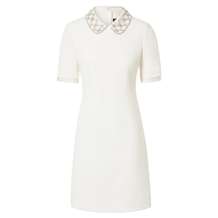 【明星同款】La Koradior拉珂蒂女时尚春季新款雅致肌理连衣裙