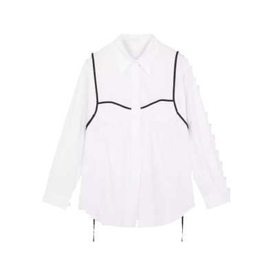 pushBUTTON秋冬女士绑带背部镂空长袖衬衫衬衣银泰百货 301604