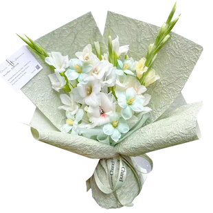 双层皱纹纸手工石纹纸肌理加厚纯色防水红色包花束包装纸礼物花艺