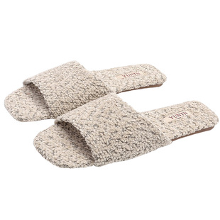 云团亲肤薄绒四季开口情侣凉拖鞋女室内防滑牛筋底轻便居家男时尚