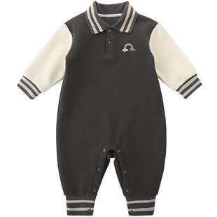 宝宝秋装连体衣秋冬加绒加厚保暖卫衣冬季男宝女宝衣服婴儿外出服