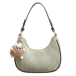 GUIMISIYU原创腋下包2026新款复古法棍包精致百搭手提单肩月牙包