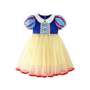 女童白雪公主裙夏季2026新款礼服裙儿童冰雪奇缘洋气爱莎连衣裙子