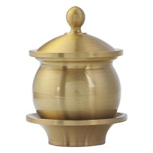 纯黄铜进招宝财供水杯家用佛堂供奉佛具礼佛上供圣水杯供杯观世音