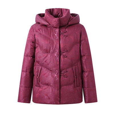 俞兆林冬季中老年羽绒服女短款外