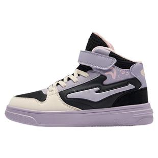 鸿星尔克童鞋冬季新款女童冬鞋革面加厚加绒滑板鞋二棉鞋儿童鞋子