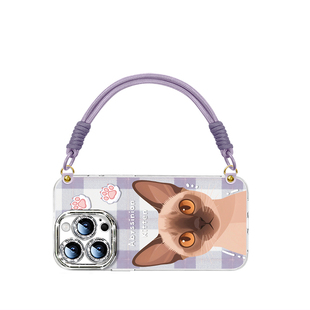 磁吸支架适用苹果17手机壳2025新款iPhone16promax外壳15带挂绳女14pm卡通12爆款plus11网红ip超好看13防摔套