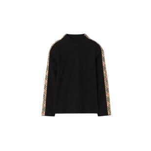 【新款】BURBERRY儿童 格纹装饰长袖棉质上衣 女童81310341