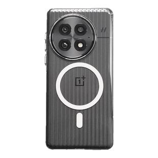 [行李箱]适用一加13透明手机外壳酷安酷品磁吸全包超薄pc高级简约金属按键新款专用瓦楞光栅保护套硬壳