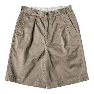 恶犬BRONSON ARMY 1956卡其短裤Khaki男士宽松高腰复古军事中裤