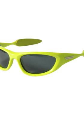 牛油果色小众环绕偏光骑行墨镜