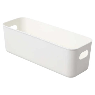 {拍1发6}窄盒抽屉桌面收纳盒杂物零食储物盒子塑料化妆品整理箱