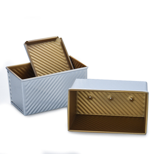 展艺低糖吐司模具450g不沾烤箱家用磨具带盖吐司面包土司盒子烘焙