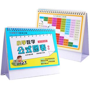 小学数学公式台历大全1一6年级一二年级九九乘法口诀表卡片定律