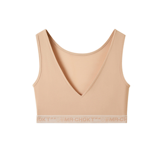 酷克儿深V隐形束胸高弹运动背心不勒人平胸神器防移位内衣女超平