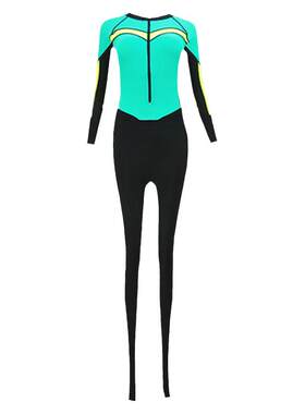 魅依尔长袖冲浪女防晒潜水服泳衣
