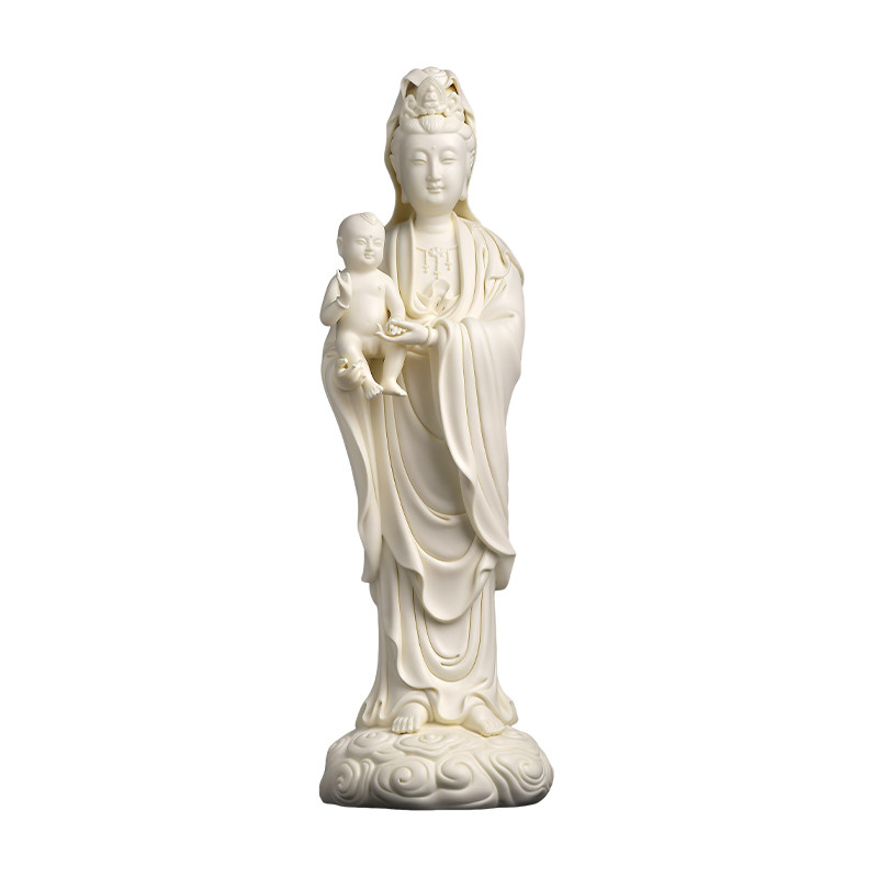 陶瓷送子观音菩萨佛像摆件收藏品