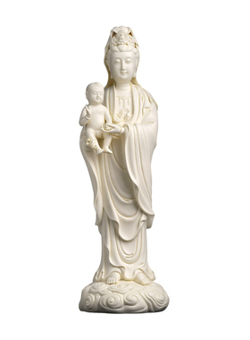 陶瓷送子观音菩萨佛像摆件收藏品