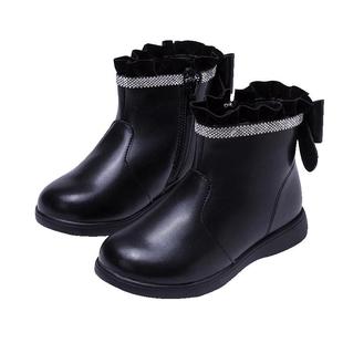 富罗迷儿童靴子女童短靴2024新款冬季小女孩保暖加厚防滑公主棉靴