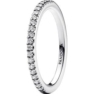 [新年礼物]Pandora潘多拉恒耀光环戒指银色时尚精致情侣礼物叠戴