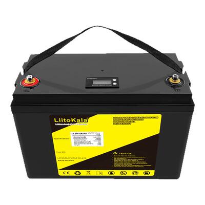 liitokala LiFePO4 12V100Ah+LCD磷酸铁锂电池 家庭应急户外电池