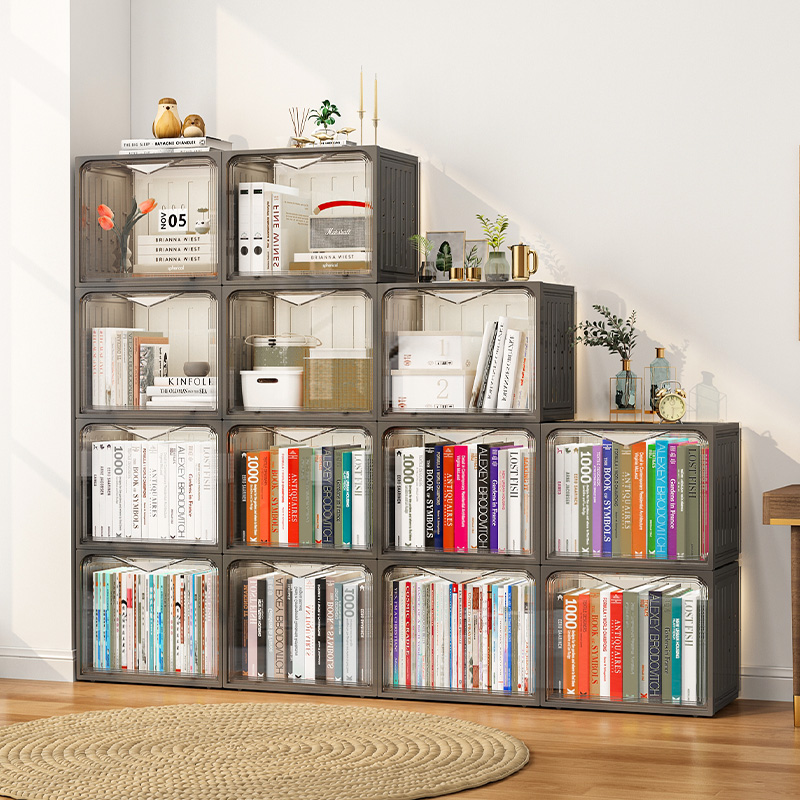 书架落地置物架自由组合一体靠墙客厅展示组合格子储物柜子书柜