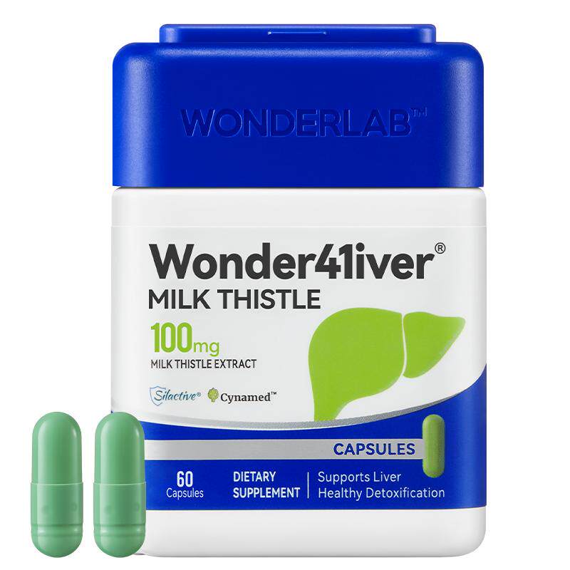 WonderLab熬夜小魔方水飞奶蓟草成人男女加班养护肝片净肝胶囊1盒
