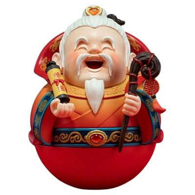 铜师傅桌面不倒翁摆件