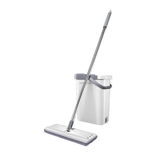 五月花平板拖把33CM配布刮刮桶免手洗家用懒人拖吸水墩布干湿两用