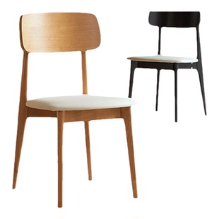 林氏家居餐椅实木脚客厅家用凳子餐桌椅子靠背原木风家具林氏木业