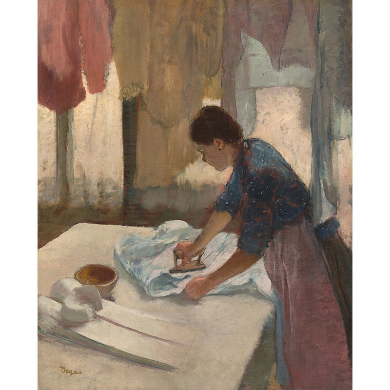 熨衣服的女人埃德加·德加高清油画原版作品装饰画喷绘素材图片