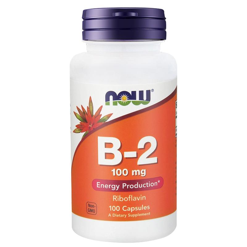 NOW美国进口维生素B2核黄素VB2成人口腔上火熬夜官方旗舰店正品