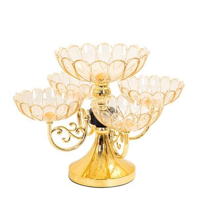 2025新款轻奢旋转水晶果盘塑料盘