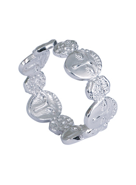 YUKI纯银小众设计感面具银戒指