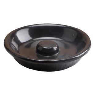 瓦罐煨汤小号盖子陶瓷盖子单个黑色咖色砂锅盖子配件瓦煲竹篮托盘