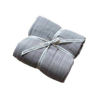 花大哥 水洗做旧纯棉三层纱织盖毯 纯色薄毯子夏凉被纱布宝宝浴巾