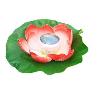 太阳能鱼池灯鱼缸水池灯莲花灯户外景观庭院荷花灯布置装饰七彩灯