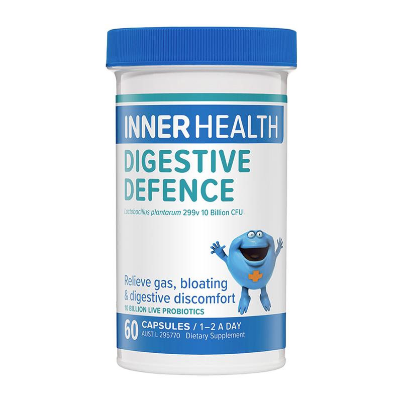 澳洲Innerhealth肠道成人肠胃助消化缓胀气调理益生菌胶囊60粒
