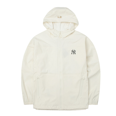 MLB官方背后老花外套男女2025秋季梭织防风连帽运动夹克3AWJM0551