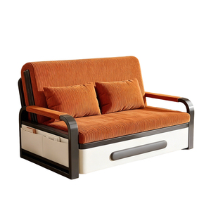 沙发床折叠两用2026新款客厅灯芯绒沙发复古多功能单人一体伸缩床