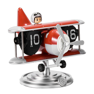 物有引力 飞机翻页时钟 乔迁创意生日礼物送男生朋友老公实用高档