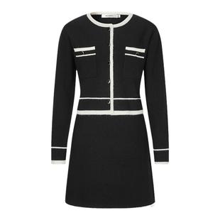 MOUSSY 冬季新品富家千金小香风两件套连衣裙女028HAZ70-2281