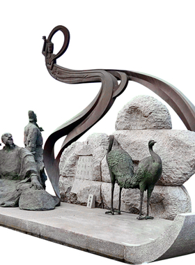 历史文化名人物古城景观仿铜雕塑玻璃钢主题公园广场户外小品摆件