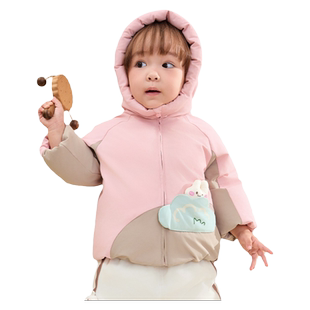 巴拉巴拉婴儿羽绒服女童加厚上衣宝宝外套连帽儿童冬装新款童装小