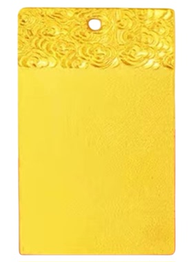 正版金包银古法祥云无事牌吊坠