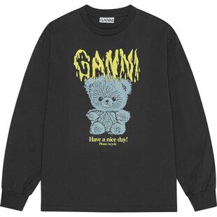 【惊喜首降】GANNI女装 可爱泰迪熊春卫衣宽松长袖上衣 T4293252